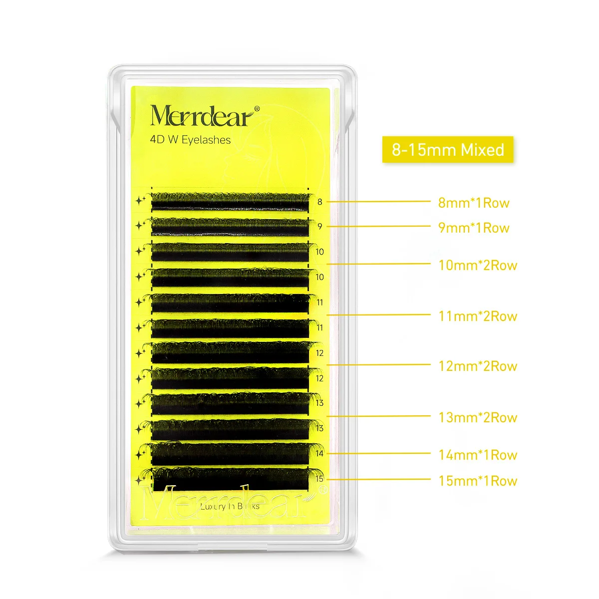 Набор накладных ресниц Merrdear Mixed Tray 4D W-образной формы, готовые пучки CD Curl, объемные, пушистые, для макияжа женщин (art.: 3920dc3d3e95c) - 3920dc3d3e95c