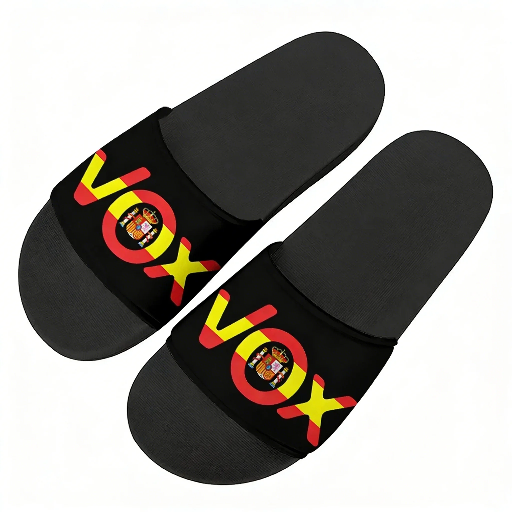Фото Тапочки Vox с испанским национальным гербом, домашняя обувь для воды, модные мужские и женские пляжные сандалии для бассейна, летние тапочки высокого качества на заказ №3