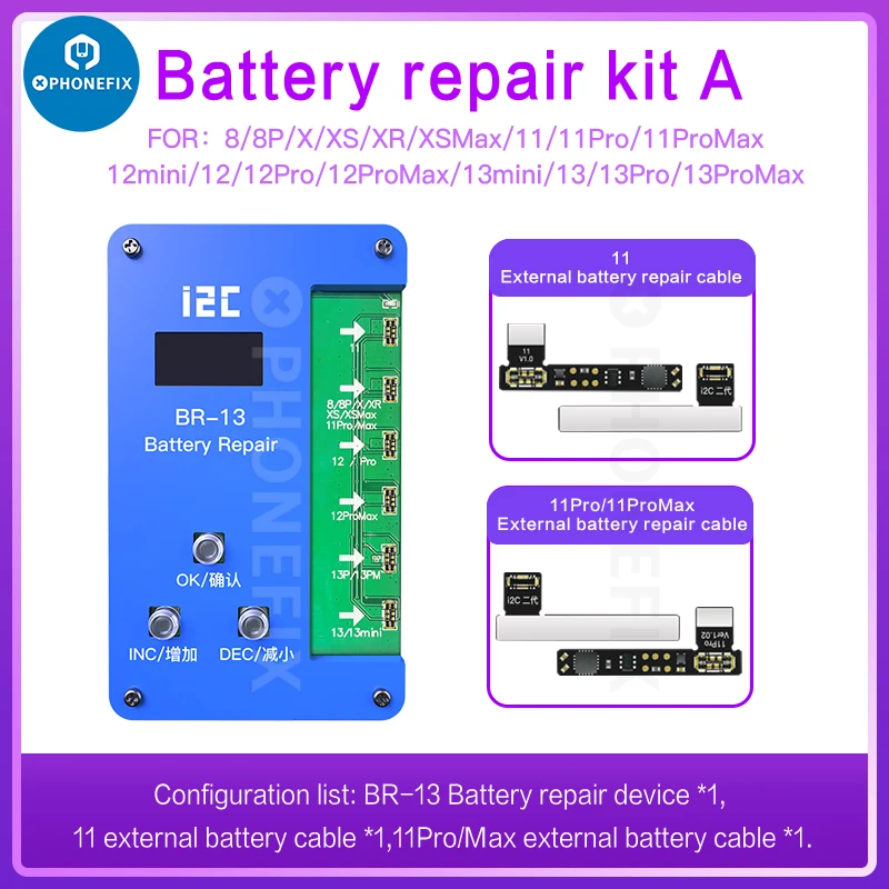 

I2c BR-13 корректор информации о аккумуляторе для iphone 11 12 pro 13