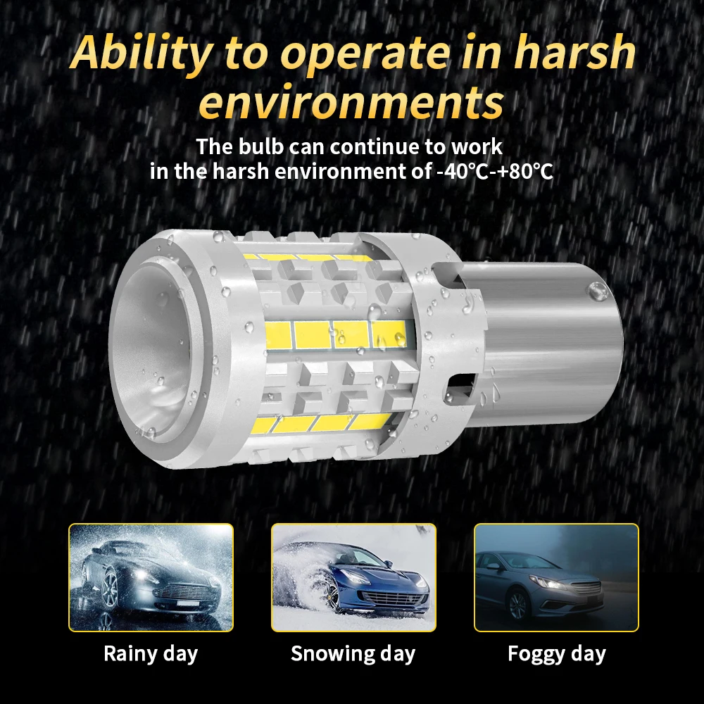 2 шт. Canbus без ошибок 1156 P21W BA15S PY21W BAU15S 7440 W21W T20 3020 26SMD сверхъяркий для автомобильного