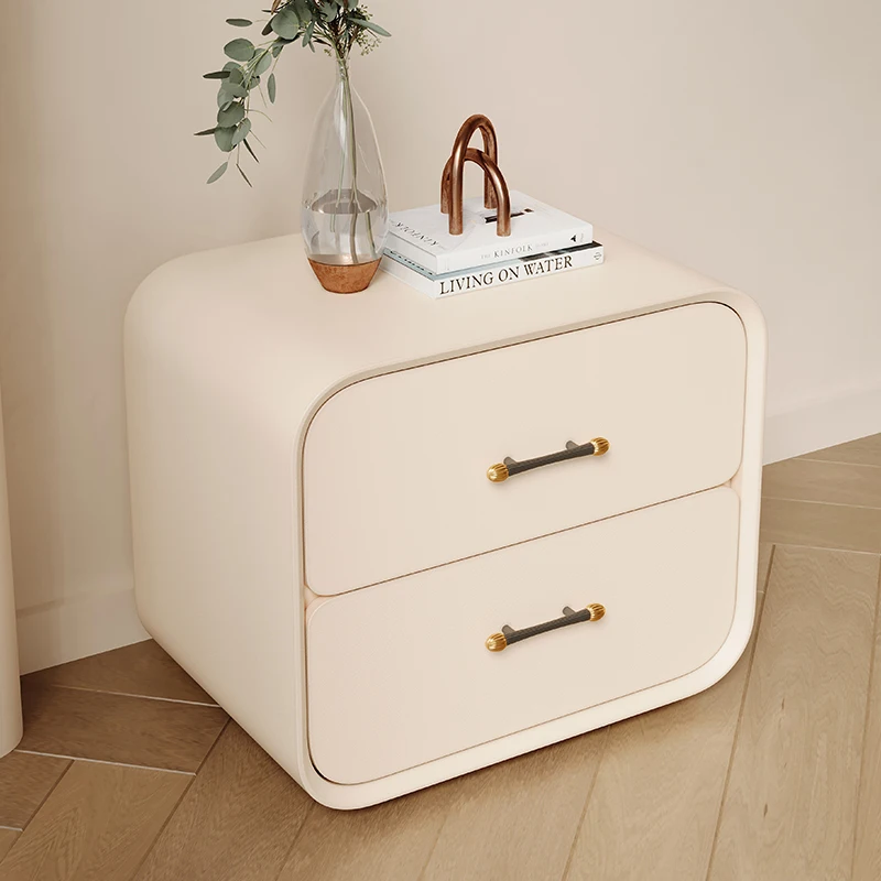 Небольшая тумбочка для хранения ящики деревянный шкаф скандинавский белый