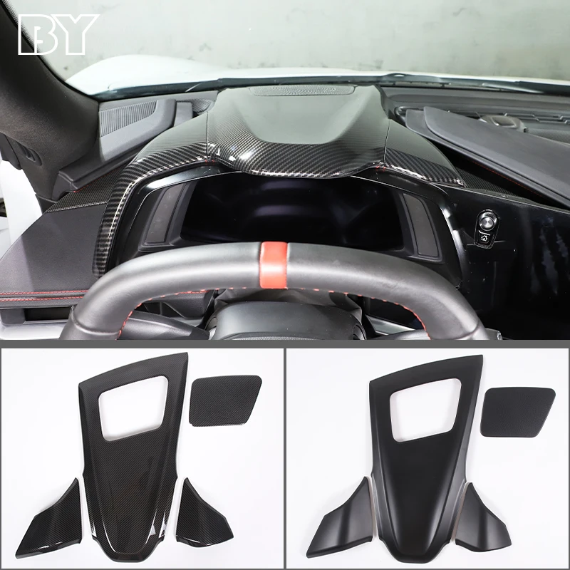 

ABS Carbon Fiber For Corvette C8 Coupe Z51 2020-2023 Car Interior Car Dashboard Decorative Cover Sticker Accessories