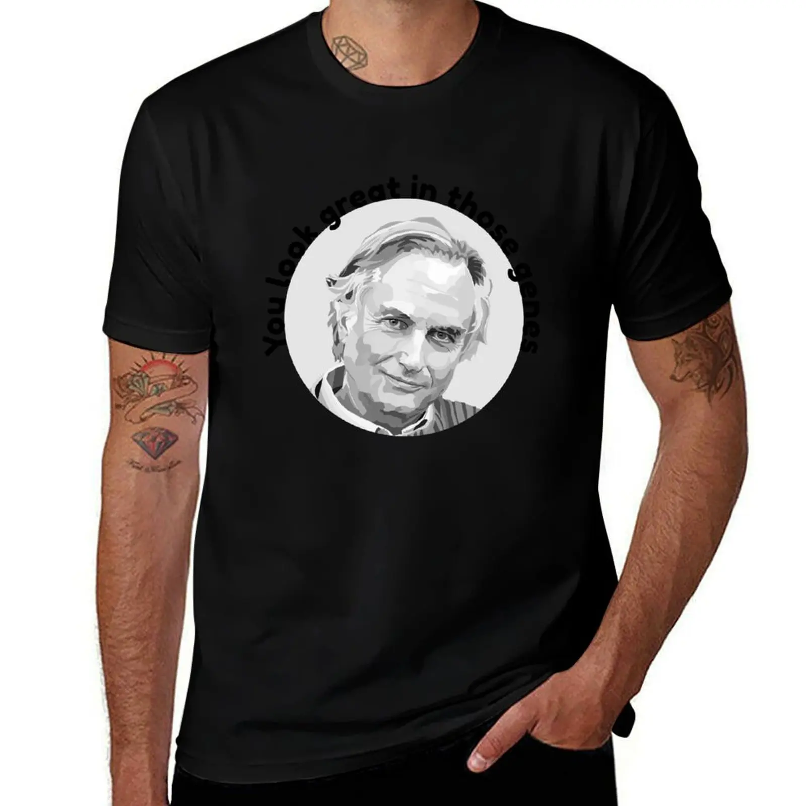 Фото Футболка Dawkins Love, забавные футболки, мужская футболка, дизайнерские футболки с аниме для мужчин, футболка №1