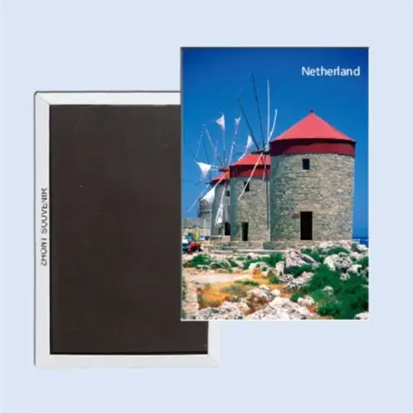 Туристические магниты серебристого цвета на долларах США 12, магниты с изображением голландской мельницы 78*54 мм, картинка с номером 5175