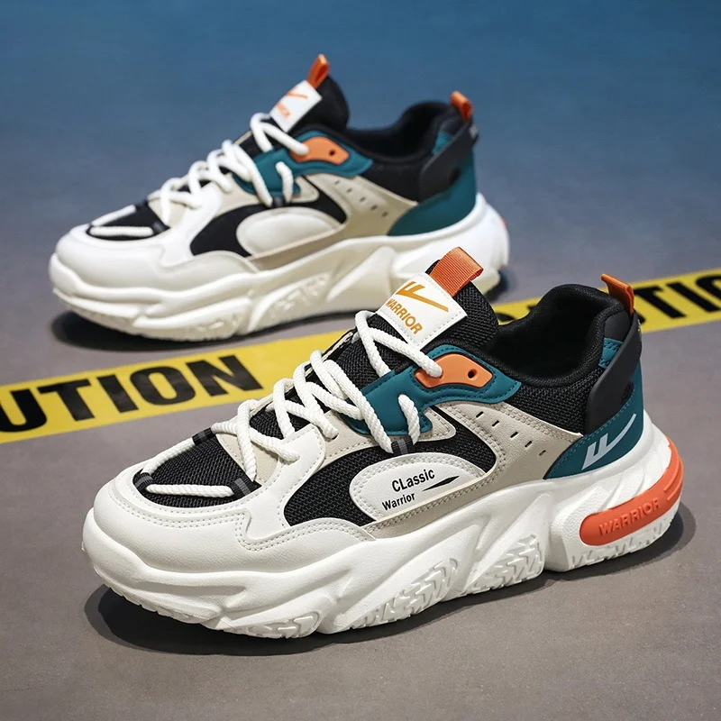 Warrior Dad Shoes Men's Shanghai Fashion Brand Sports Leisure Height Increasing Versatile 2024 Spring and Autumn New Po...
