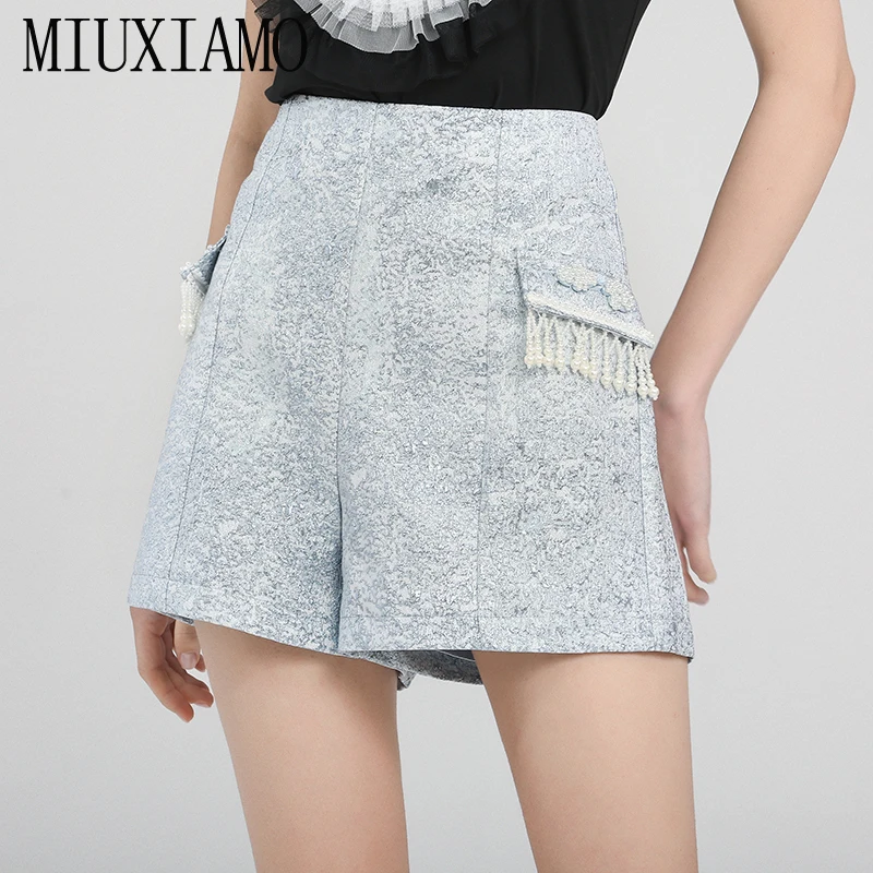 MIUXIMAO 2022 Spring/Summer Women's Clothing Slim Waist Printing Short Pans Fashion Elegant Office Style  Woman Shorts