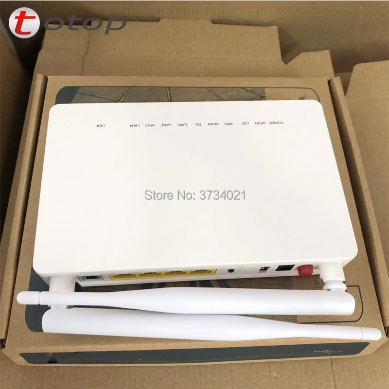Бесплатная доставка 10 шт. F660 V8 GPON ONU Wifi ONT 1GE + 3FE 1USB 1TEL 5Dbi Внешний 100% новое