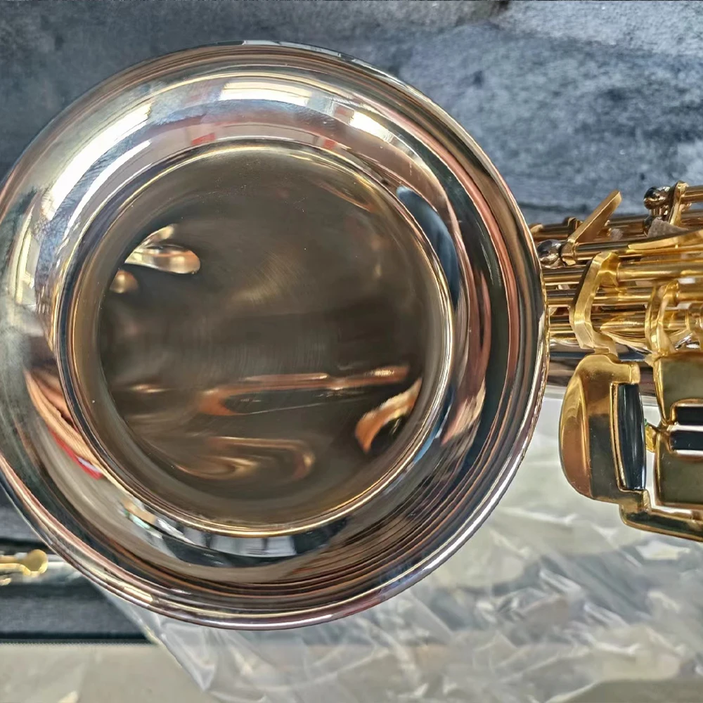 Высококачественный Eb серебряный золотой ключ 1100SG альт-саксофон E-flat Brass sax Alto Woodwind
