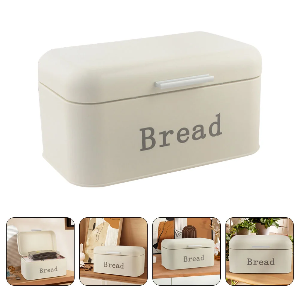 

Metal Bread Box Bread Storage Canister Kitchen Countertop Baked Goods Pastries Container