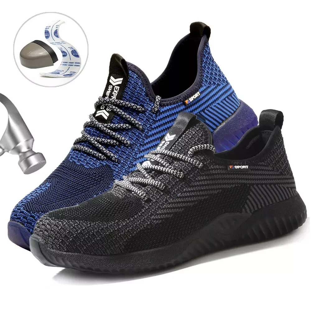 

Fashion Sneakers Safety Shoes Work/Working Shoes Casual Sneakers Steel Toes Men Work Shoes Lighweight Indestructible Footwear