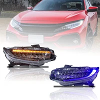 suitable for 2016 2021 tenth generation honda civic headlight red devil eye modified car headlight led headlight