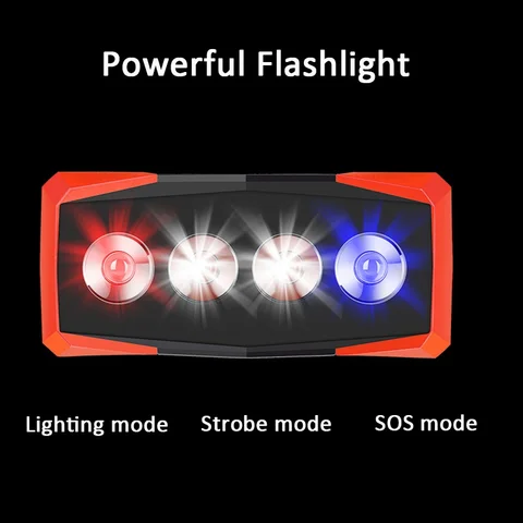 Портативный внешний аккумулятор 20000 мАч 600A, автомобильный аккумулятор, стартер Powerbank, автомобильная перемычка, аварийный запуск двигателя для iphone Tablet