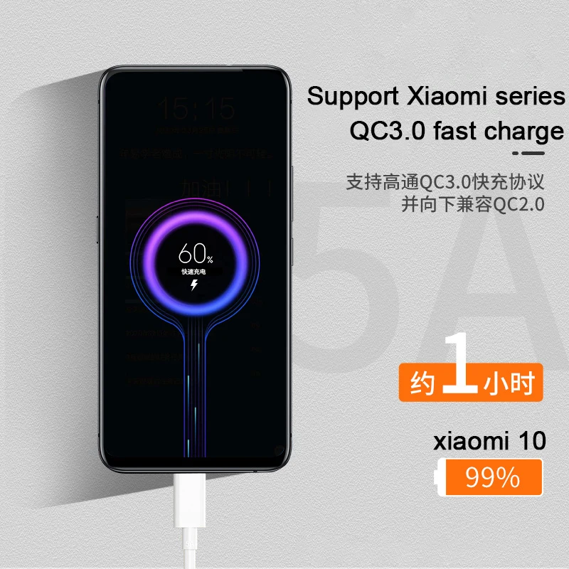 5a 3m usb type c data cable usb c fast charging mobile phone android charger type c suitable for huawei oppo xiaomi redmi free global shipping