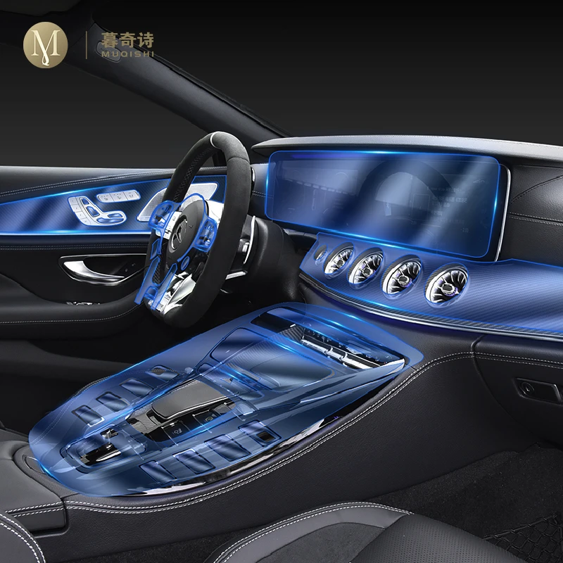 

For Mercedes Benz AMG GT 50 53 63 2019-2022 Car Interior Center console Transparent TPU Protective film Anti-scratch Accessories