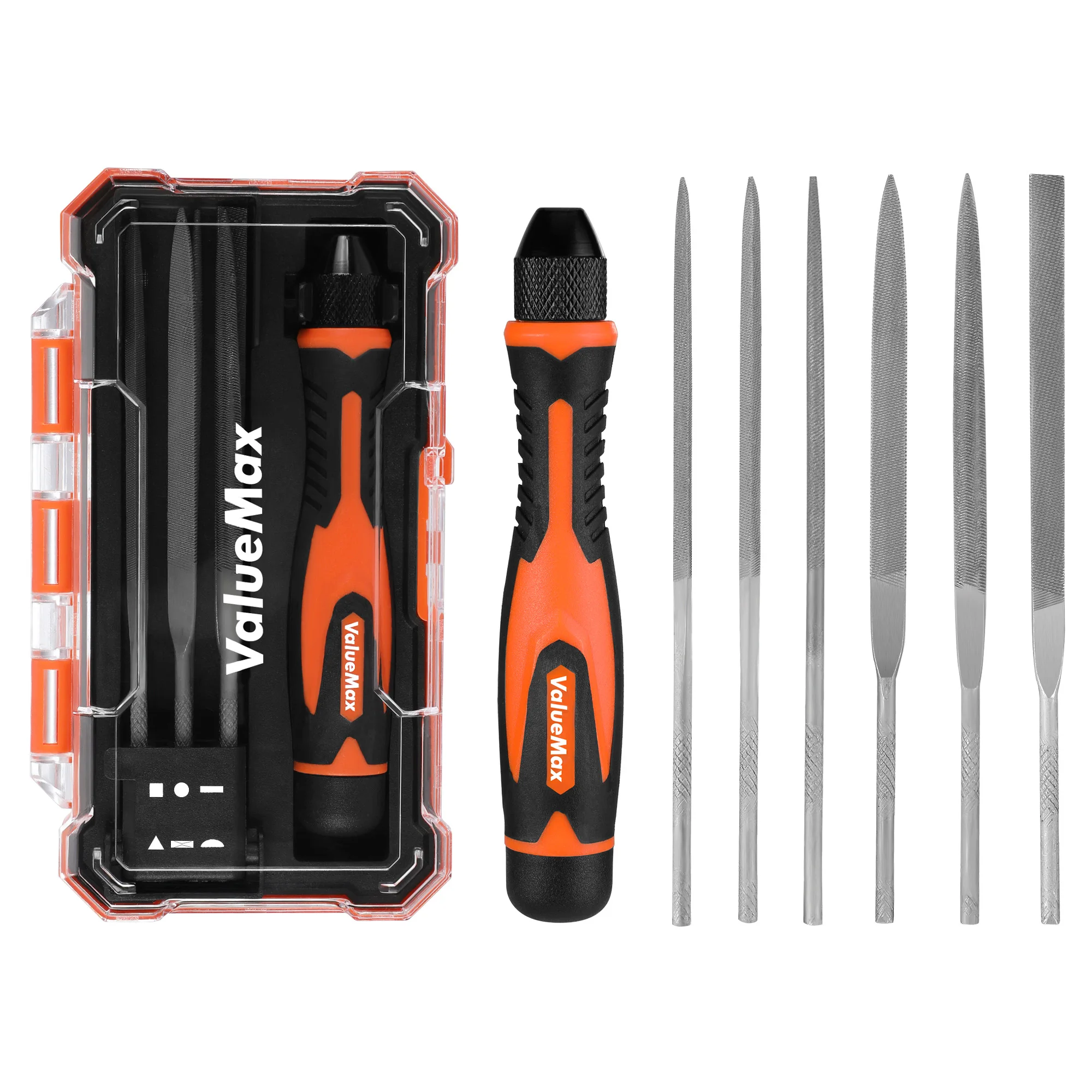 

Набор игольчатых напильников ValueMax, 7 шт., набор сменных маленьких игольчатых напильников, полукруглые, плоские, круглые, квадратные, треугольные, плоские