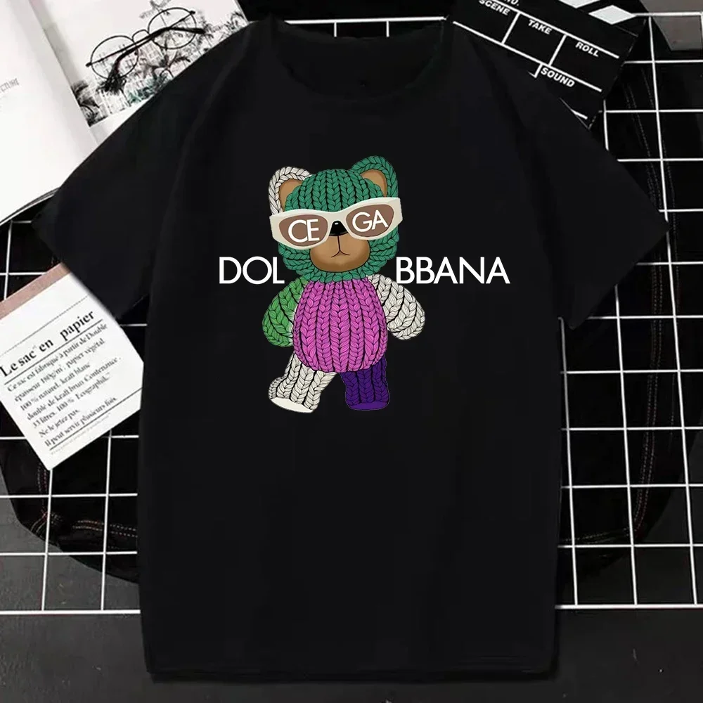 Модная брендовая футболка летняя с буквенным принтом и коротким рукавом