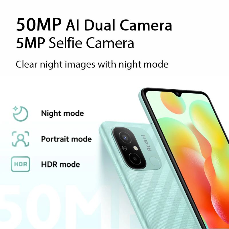 Смартфон Xiaomi Redmi 12C 12 C 50 МП AI камера MTK Helio G85 дисплей 6 71 дюйма аккумулятор 5000 мАч -