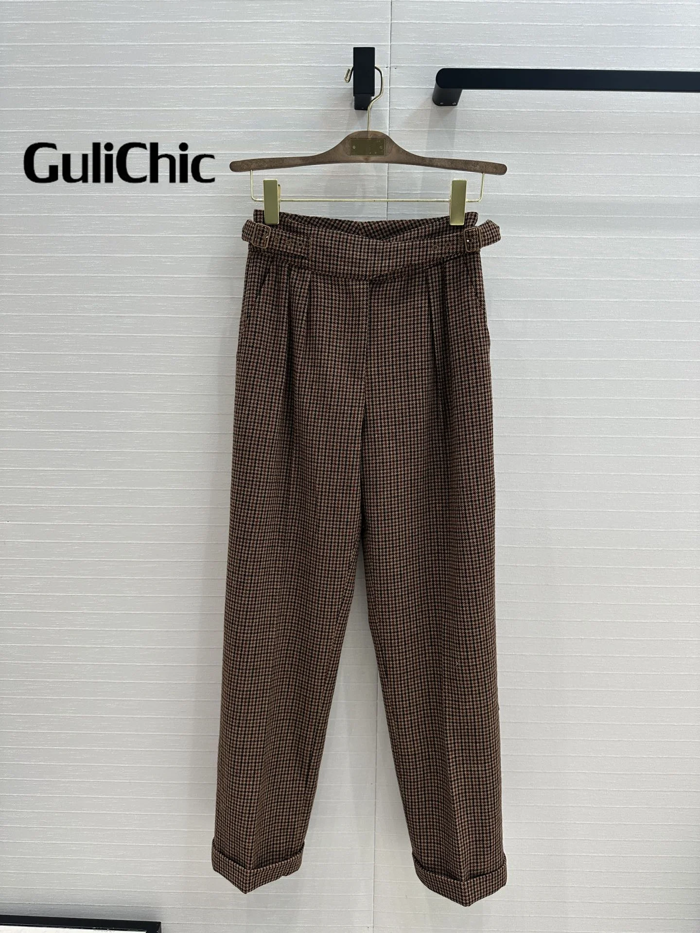 11 5 GuliChic женский шерстяной винтажный классический клетчатый комплект с узором