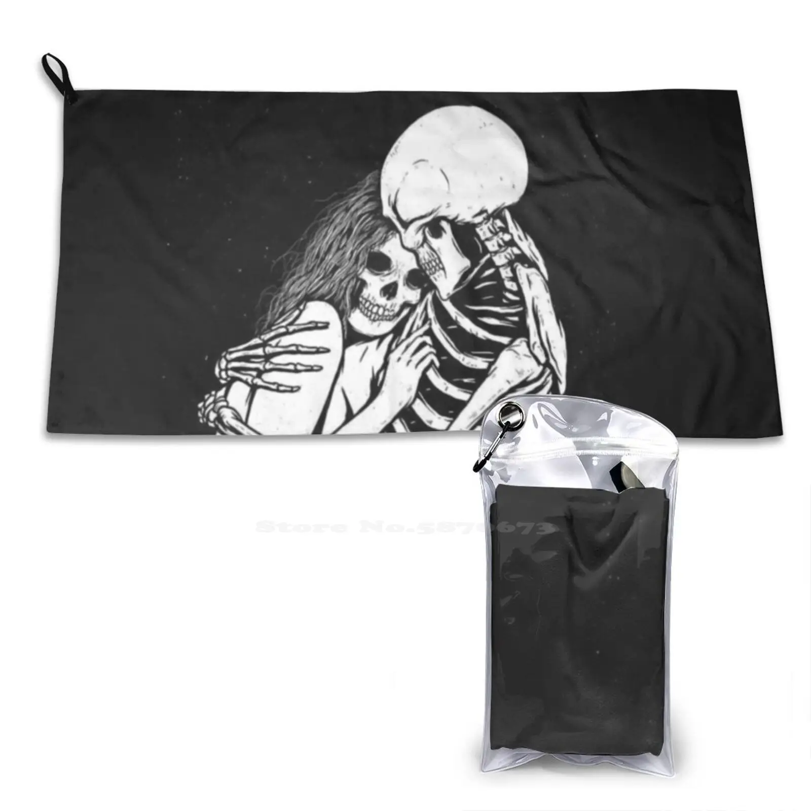 Мягкое Полотенце для влюбленных быстросохнущее пляжное полотенце таро Череп