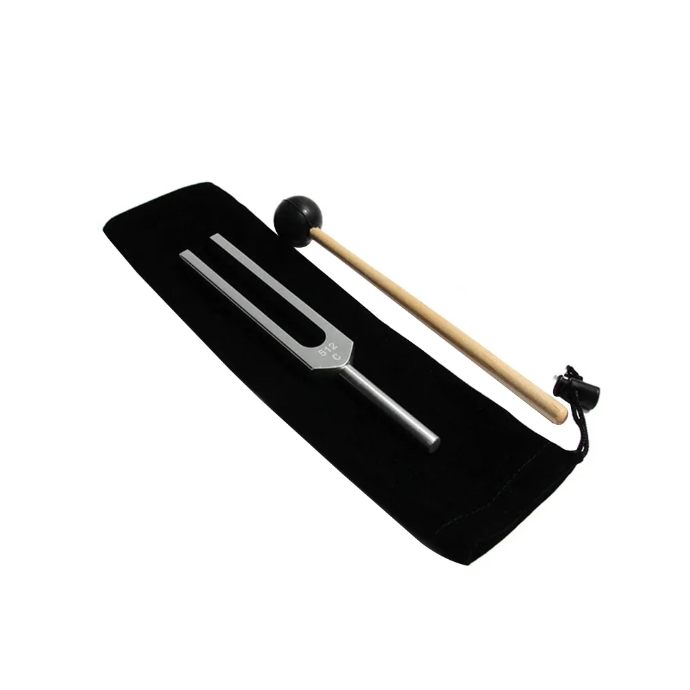 512 Cps Tuning Fork Instrument with Hammer Three Piece Suit Aluminum Alloy Medical