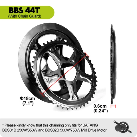 BAFANG Передняя звезда для BBS01 BBS02 750W 500W 350W 250W