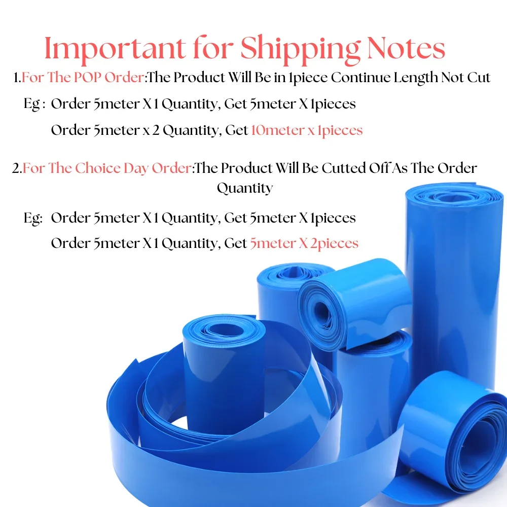 18650 Батарейный блок Lipo Синяя термоусадочная трубка из ПВХ ширина 103–400 мм.