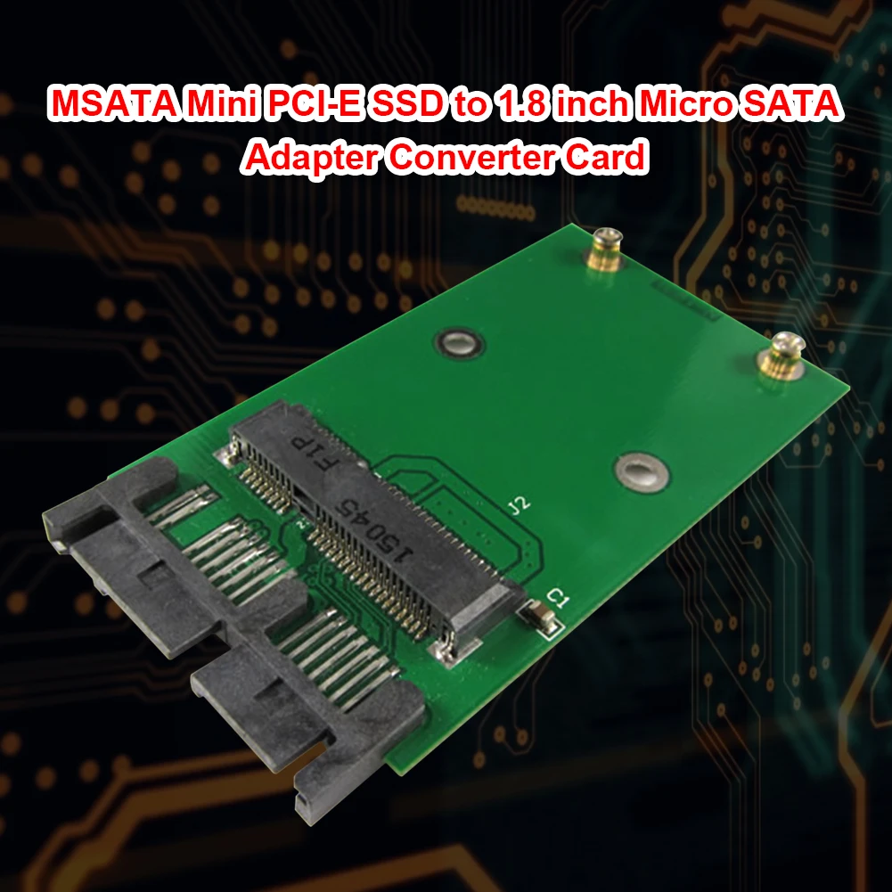 

Adapter Converter Card MSATA Mini PCI Express SSD to 1.8 inch Micro SATA Adapter Converter Card PC Accessories