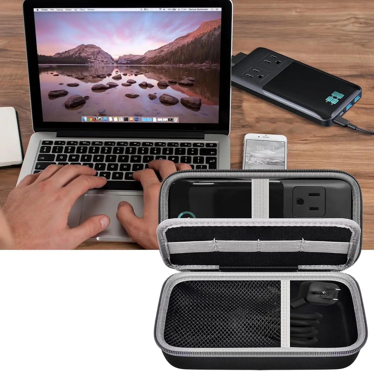 Дорожный чехол для зарядной станции Anker 727/ Prime 6-в-1 USB C (GaNPrime 101W) сумка-органайзер