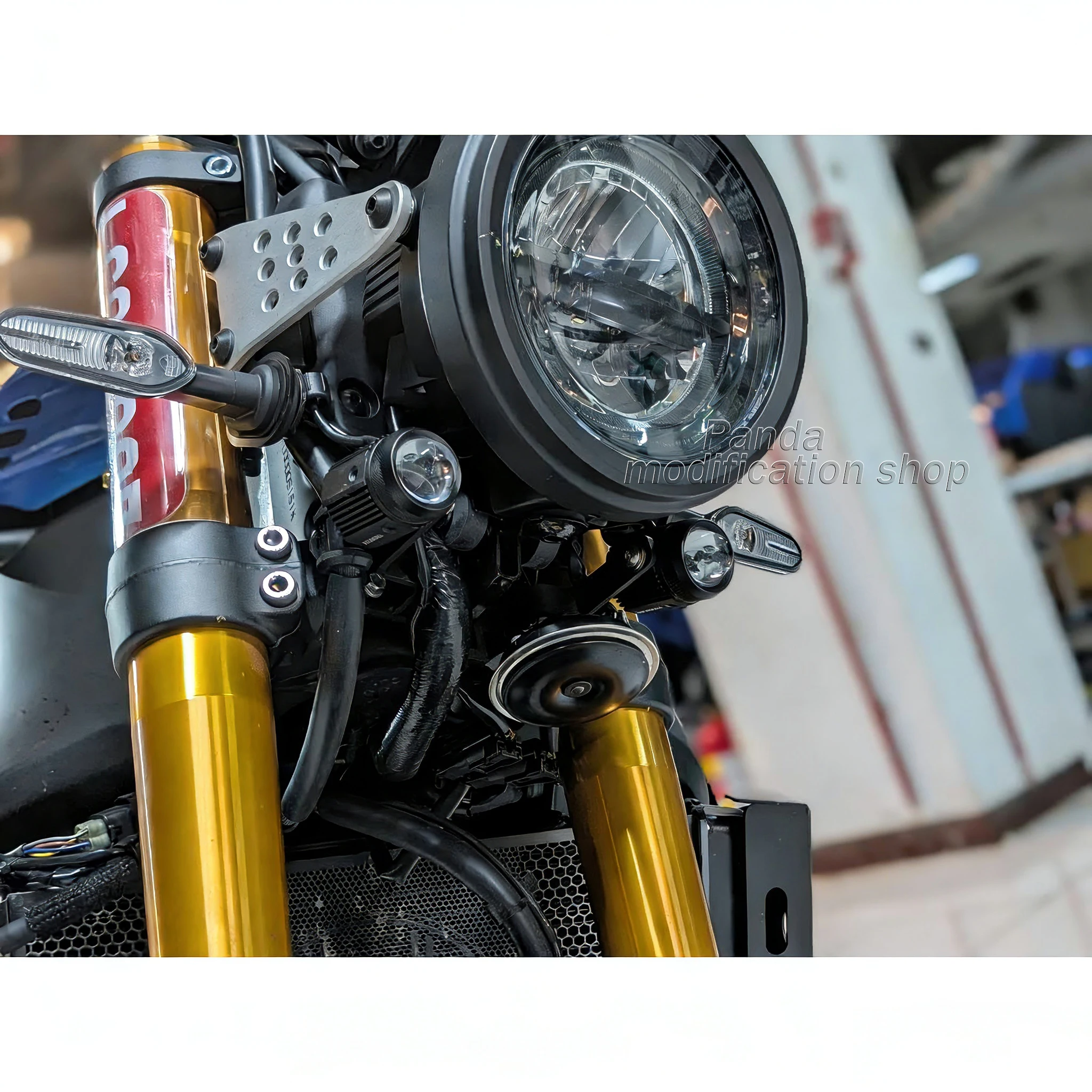 Фото Кронштейн противотуманной фары для Yamaha XSR 900 XSR900 2022 2023 2024 2025 Крепление вспомогательного фонаря №4