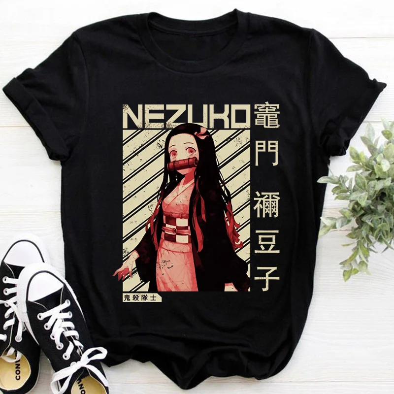 

Unisex Demon Slayer Kimetsu No Yaiba Anime T Shirt Men Harajuku Tanjiro Kawaii Tshirt Zenitsu Nezuko Manga Graphic T-shirt Male