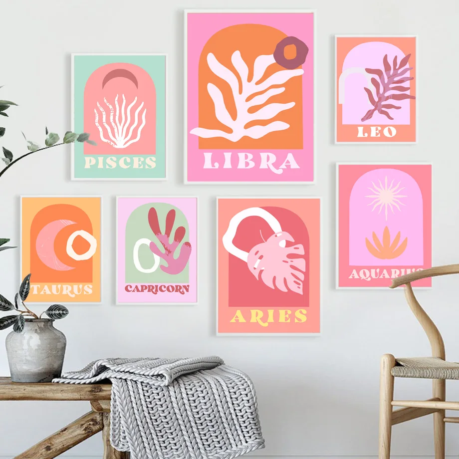 

DIY Oil Painting By Numbers Pink Leaf Boho Retro Handpainted Art Wall Bedroom Living Room Home Decor Kids Room Decoration Gift