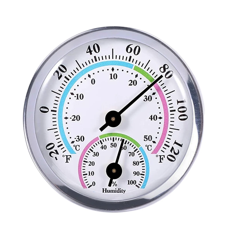 

Hot Mini 2 In 1 Thermometer Hygrometer -30 Celsius-50 Celsius Metal Shell Humidity Temperature Meter Monitor Tester