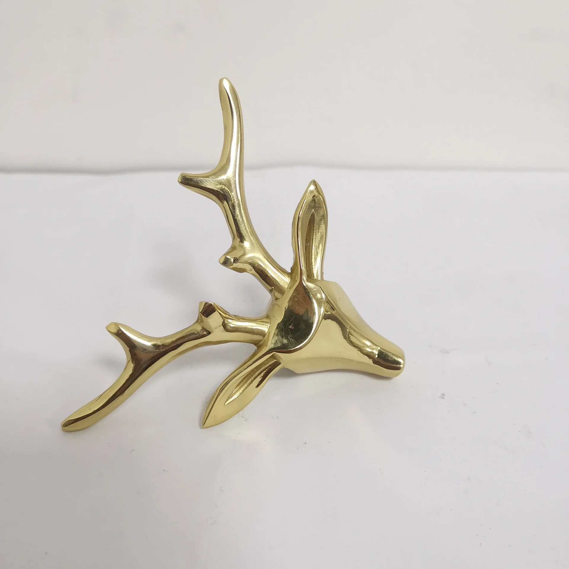 

Pure Copper Deer Head Handles Brass Retro Drawer Cabinet Door Cupboard Shoe Cabinet Knobs Pulls Decoration Furniture Hardware