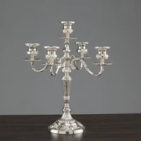 luxury brass candels holder vintage european high candle jar lotus candles table accessories table pe de vela tealight holder