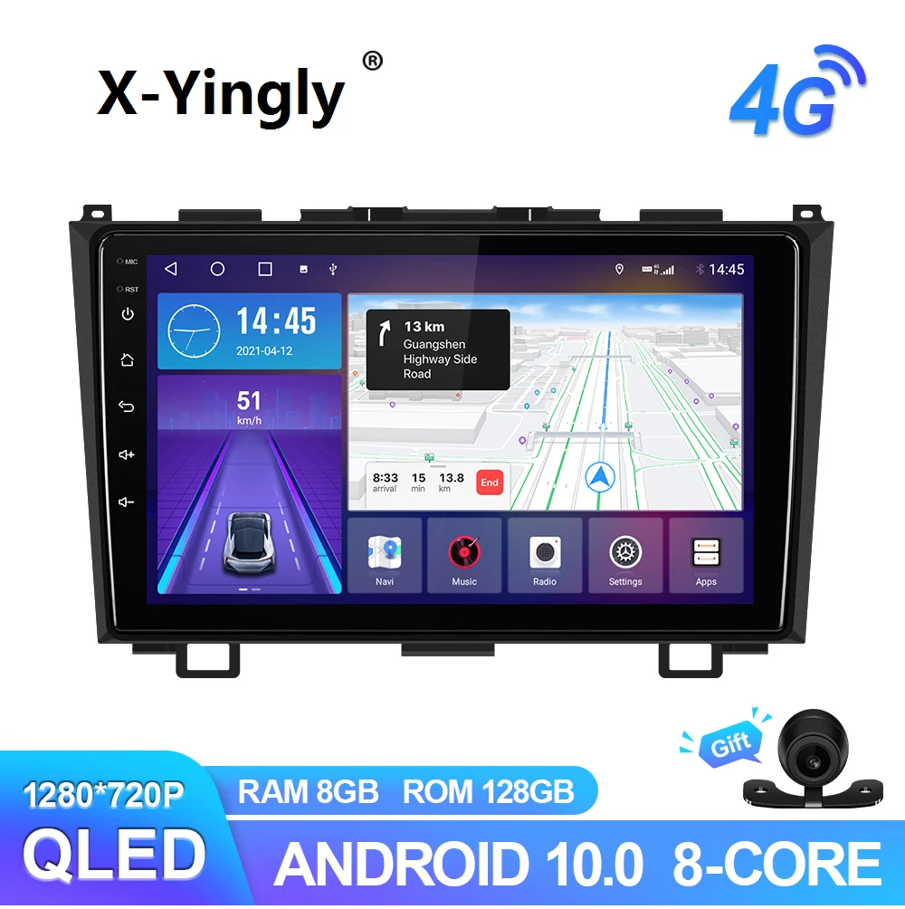 

Android 10.0 Multimedia Car Radio For Honda CRV CR-V 2007-2011 GPS Navigation Player 6G 128G RDS QLED DSP Video Recoder