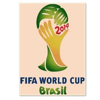 2014 fifa world cup brasil retro football pictures wall chart vintage kraft posters and prints painting wall sticker home decor