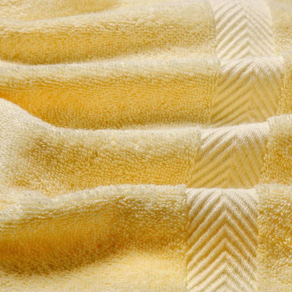 semaxe soft towels set 100cottonbath towel hand towelwashclothhighly absorbent hotel quality for bathroom yellowsell free global shipping