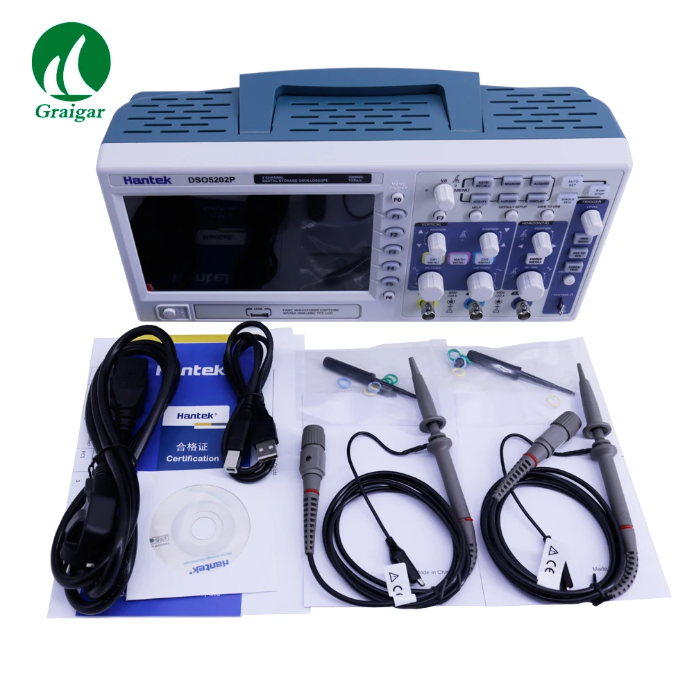 

Цифровой осциллограф Hantek DSO5202P 2-канальный цифровой осциллограф