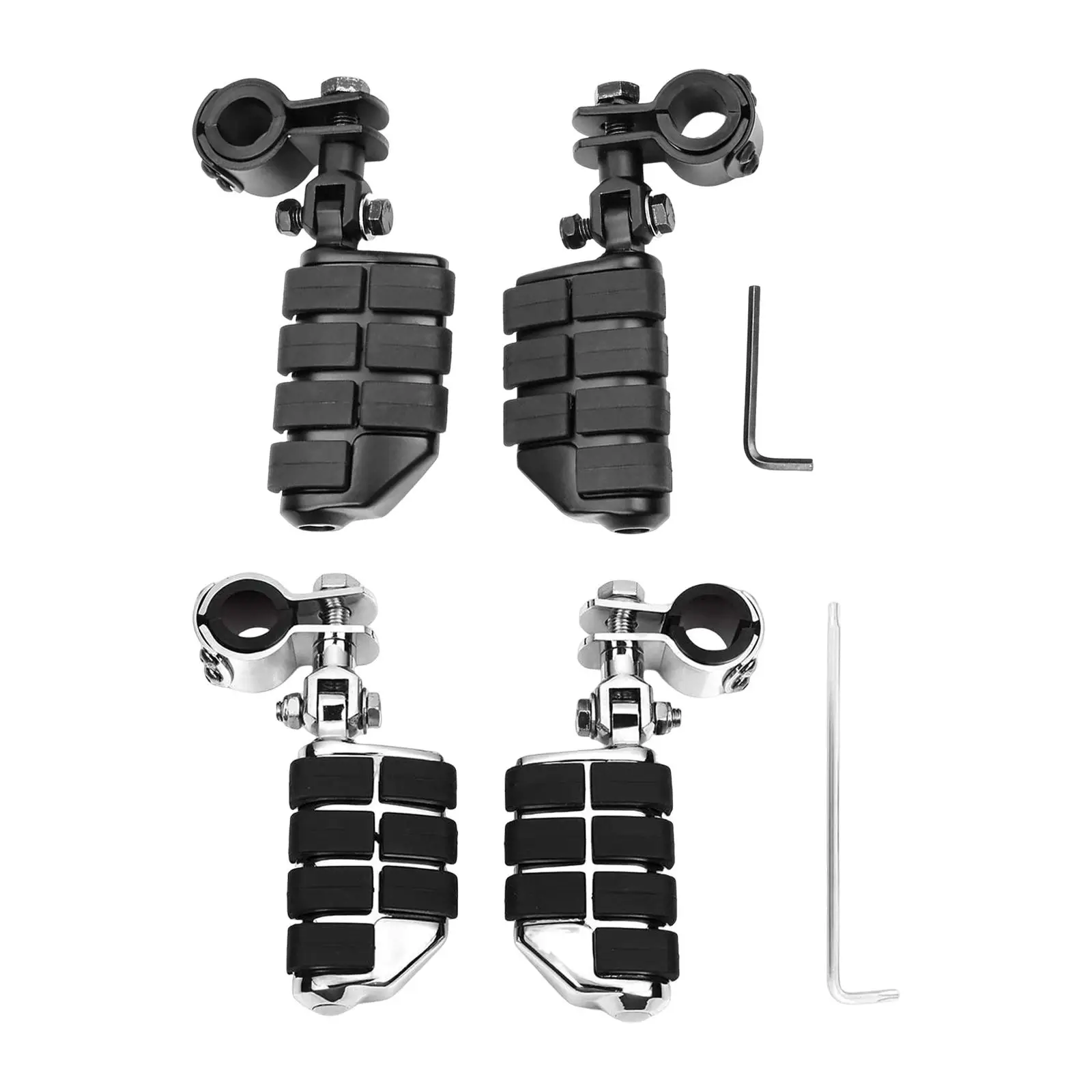 

Universal Mount Motorcycle Modified Foot Pegs Metal Left Right Foot Rest