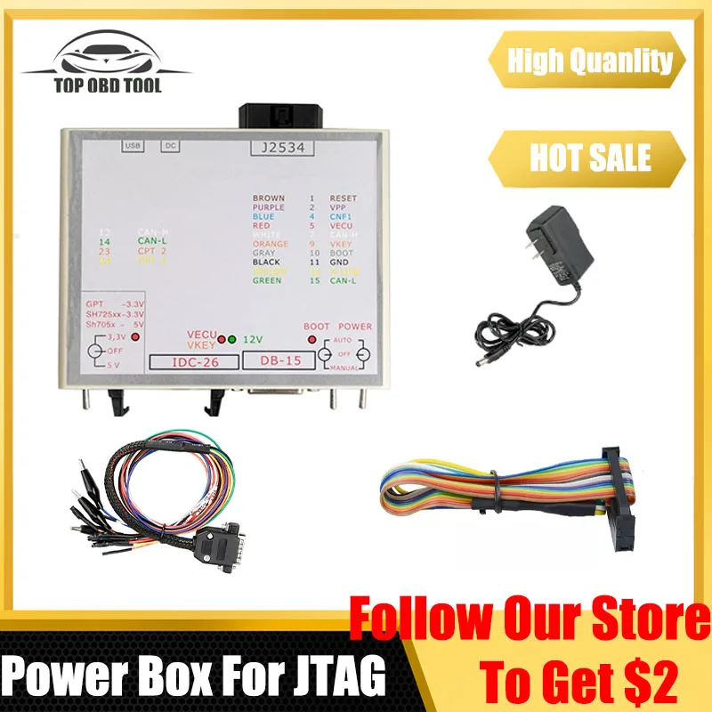

Блок питания для JTAG Uesd для Flash j2534, блок питания для FLASH ECU-Soft OBD ЭБУ с полными адаптерами, инструмент для обновления автомобиля