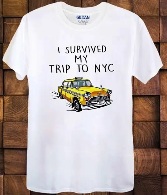 Я пережила свое путешествие в Nyc футболка Человек-паук Том Нью-Йорк город желтое