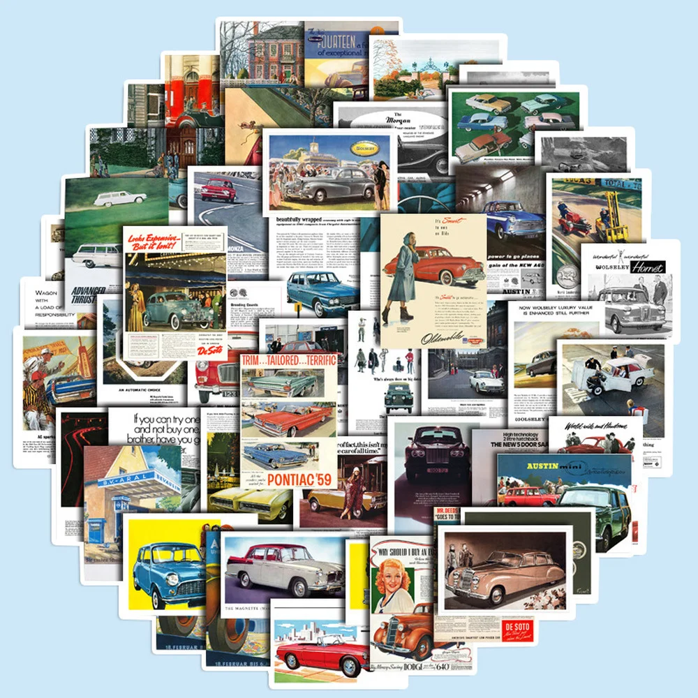 

10/50Pcs Retro Modified Car Accessories Graffiti Stickers Waterproof Trolley Case Stickers Toys Wholesale 2022