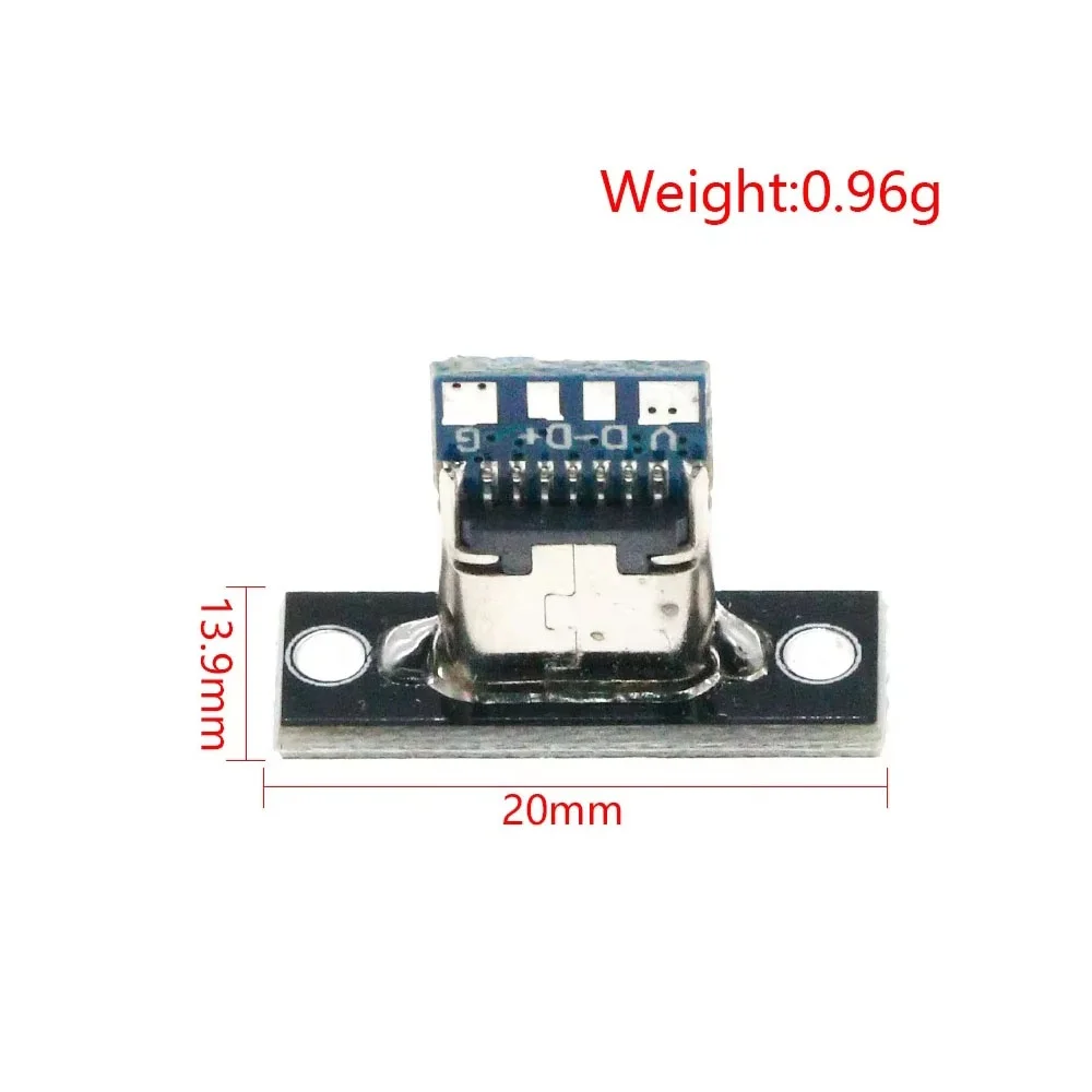 Фото 10 шт. USB 3.1 Type-C разъемы с крепежной пластиной, USB Type-C гнезда 3.1 Type-C 2-контактные 4-контактные, гнездовые разъемы для зарядки №5