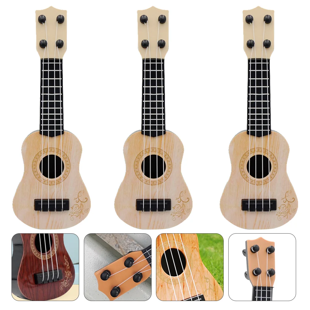 

3 Pcs Guitar Model Baby Music Toy Kids Instrument Musical Early Education Plastic Enlightenment Beginner Child Educational