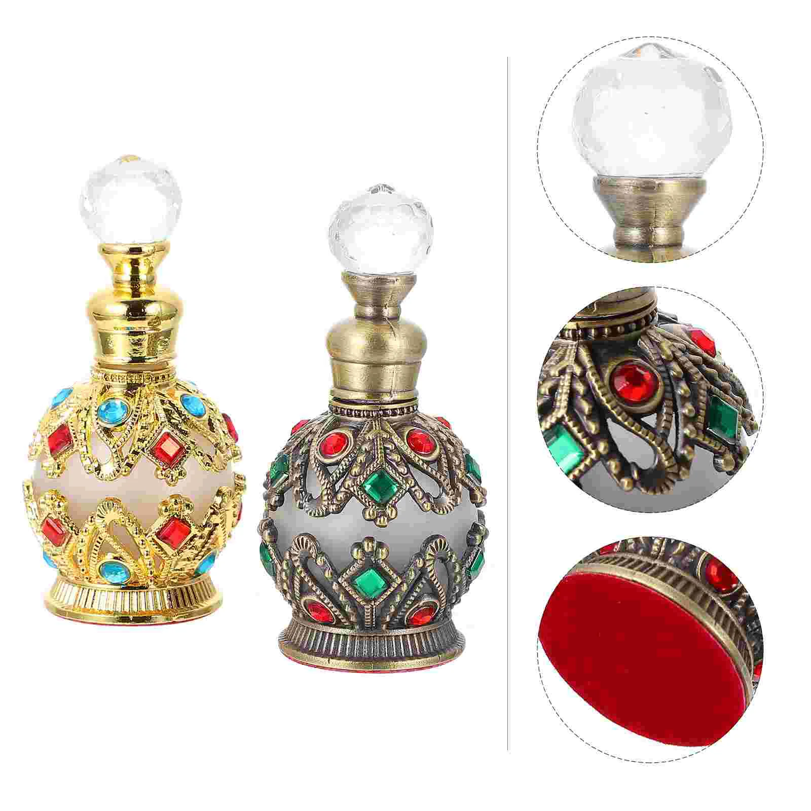 

Perfume Bottles Bottle Empty Refillable Crystal Vintage Decorative Scent Container Retro Vial Spray Fragrance Sample Set