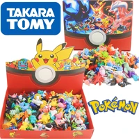 new pokemon pikachu anime action figure toys 144 pcs different doll style pokeball stickers kids toy gift box set birthday gifts