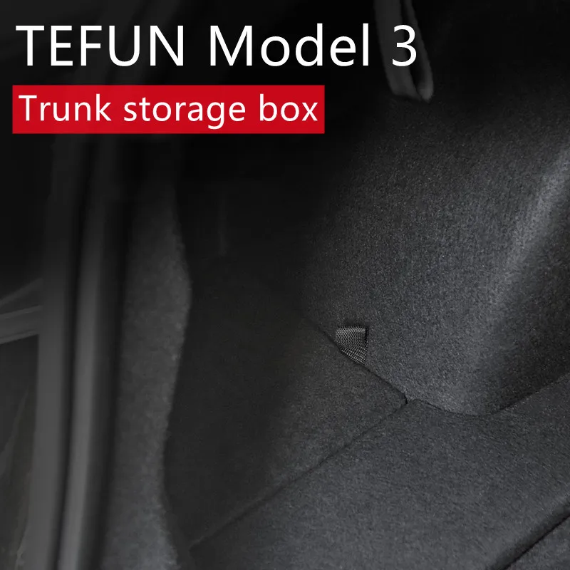 

Model 3 Rear Trunk Side Storage Box Partition Board Left Storage Box For 2021 Tesla Model 3 Accessories