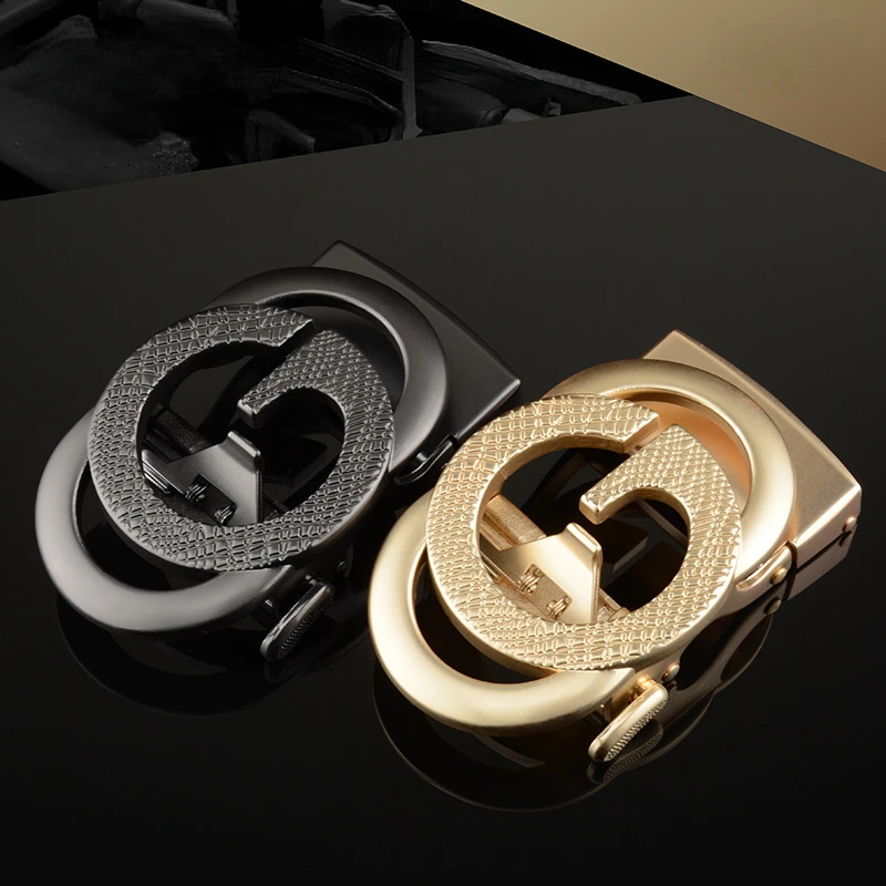 

Gold and Black Belt Buckles for Men Designer Belts for Men with Automatic Buckle Alloy Without Leather Letter G Men Belt Buckle