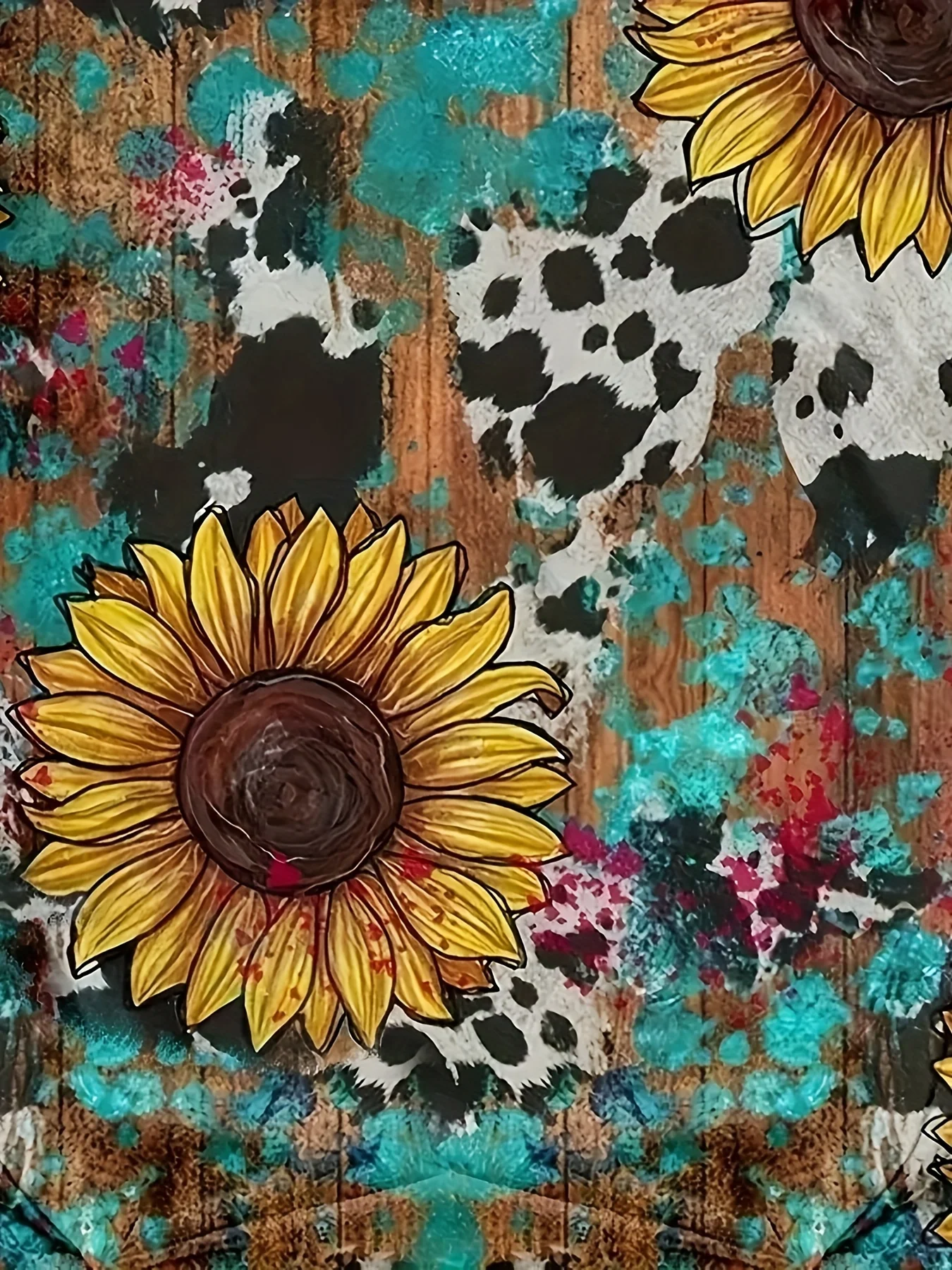 Женский повседневный комплект из двух предметов полиэстера с цветочным принтом