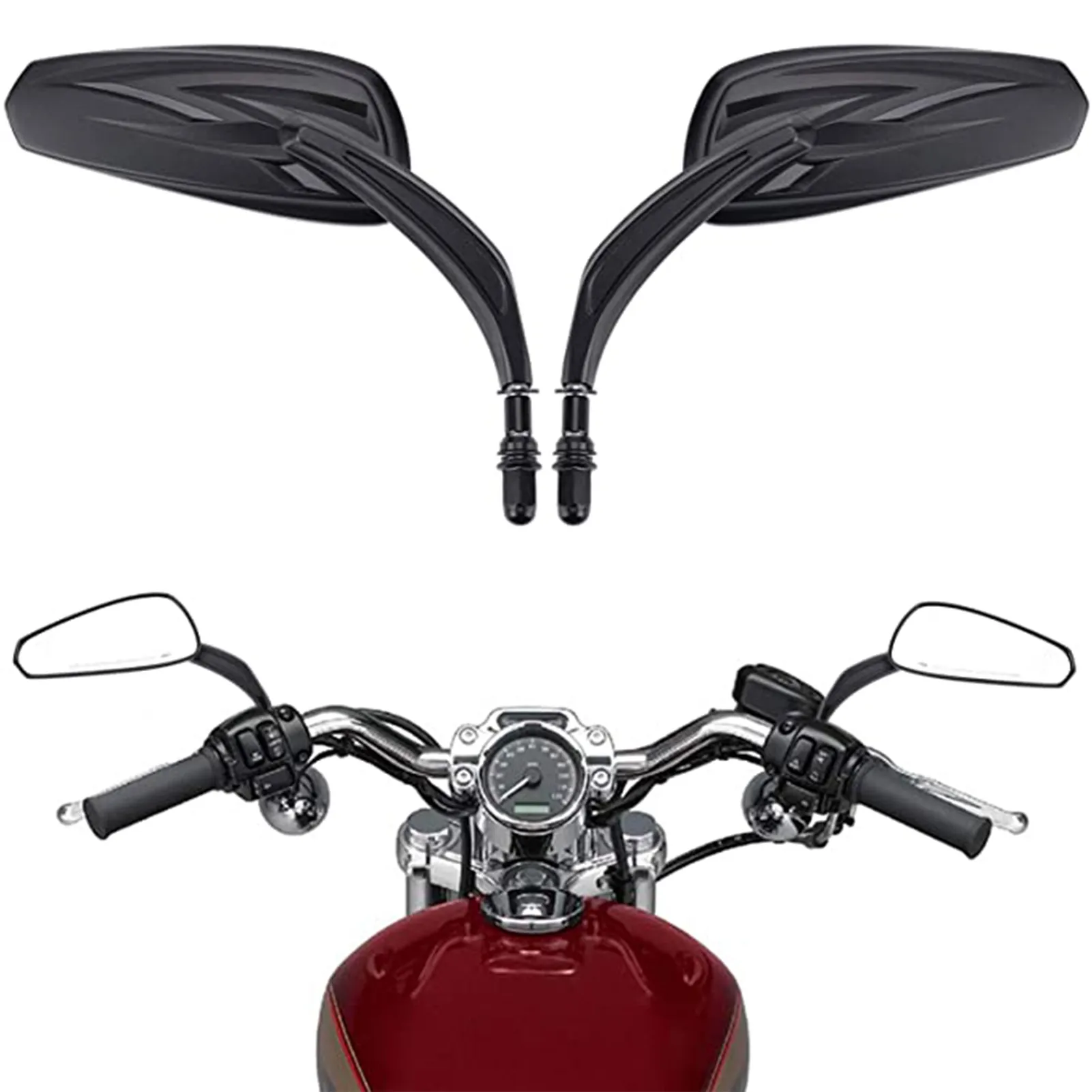 

For Rear View Mirror Durable Motorcycle End Mirrors Motorcycle Wide Angle Handlebar Rearview Side Mirrors For